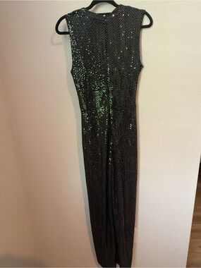 Jessica Howard Black Sequin Evening Dress